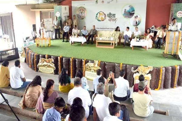 वन विहार में चीता चौपाल की आधिकारिक तस्वीर, 17 सितंबर 2026।