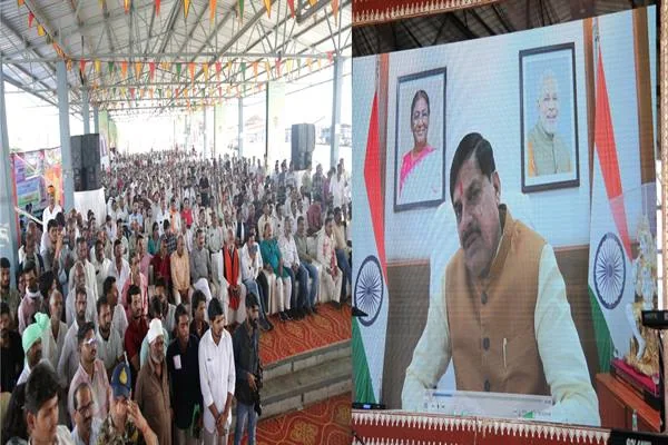 सागर कार्यक्रम से जुड़ी आधिकारिक तस्वीर। वर्चुअल संबोधन का फ्रेम।